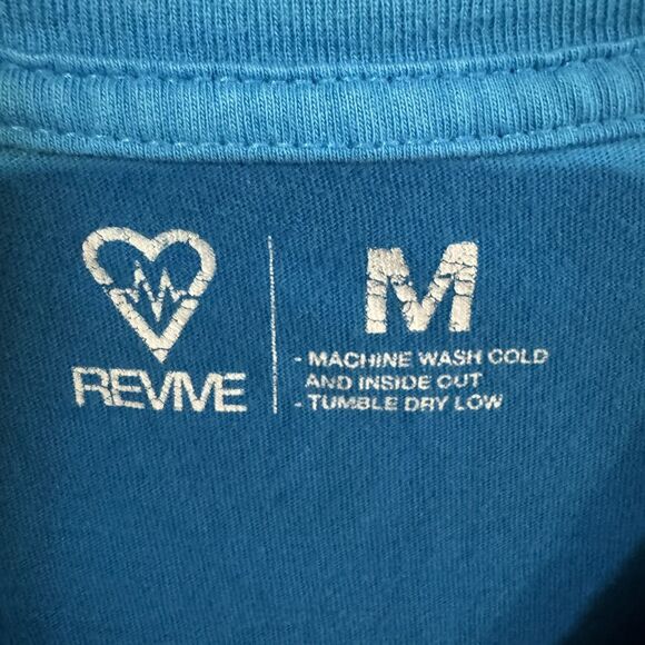 Revive Graphic T-Shirt Boy's Blue Size M Colorful Print Crew Neck Tee - Picture 3 of 8